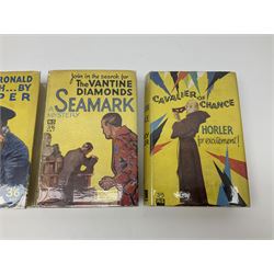 Collection of Hodder and Stoughton yellow jacket version books, to include Sydney Horler, George Goodchild, Dornford Yates, Leslie Charteris etc 