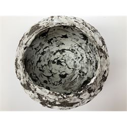 Stephanie Black (British, Contemporary) 'Volcano' studio pottery vase, impressed marks beneath H14cm 
