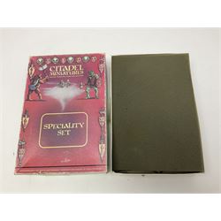Citadel Miniatures; Games Workshop Dungeon Adventurers starter set in original box, with further associated miniatures 