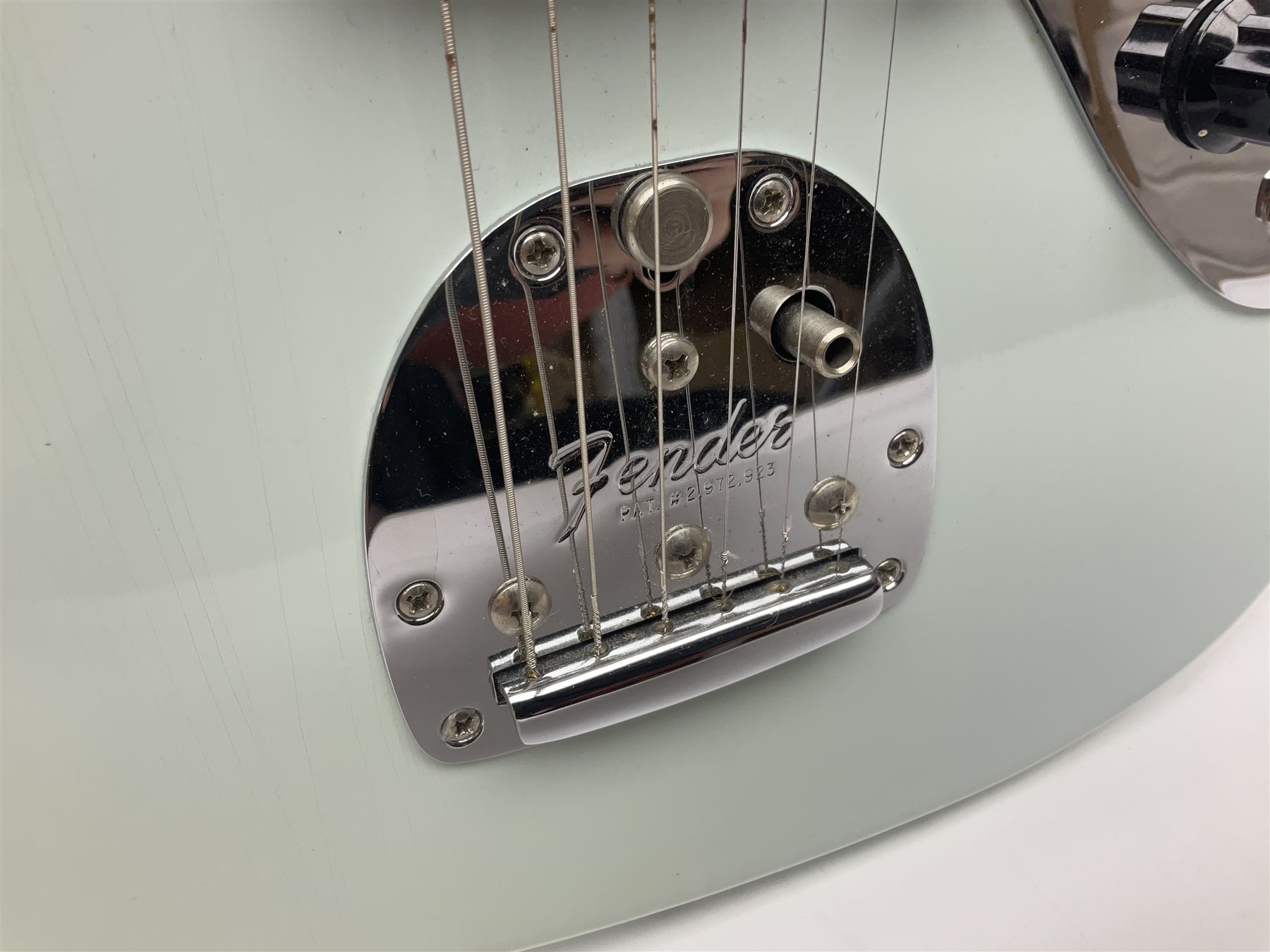 Fender Jaguar electric guitar, American Custom Shop vintage re-issue, probably in seafoam green, with tremolo arm, serial no.V1317106, L101cm; in American G&G Fender fitted hard case with paperwork