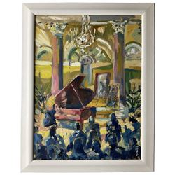 Richard Gower (British 1962-): The Concert Pianist, oil on canvas signed 79cm x 59cm 
Notes: kindly donated by the artist, to be sold in aid of The Prince's Trust.