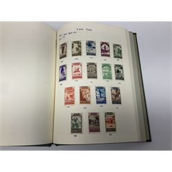 World stamps including Andorra, Austria with 1858 and later issues, Belgium with imperfs and later, Belgium, Cuba, Czechoslovakia, Denmark, Ireland, France, Germany with Hamburg, Lubeck, Oldenburg, Saxony etc, Greece, Hungary, the Netherlands, Spain etc, housed in two albums 