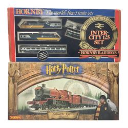 Hornby '00' gauge - Harry Potter and the Philosopher's Stone Hogwarts Express electric train set; contents still in factory packaging; and Inter-City 125 set; both boxed (2)