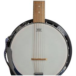 Harley Benton six-string banjo, with mahogany body and neck, L96cm