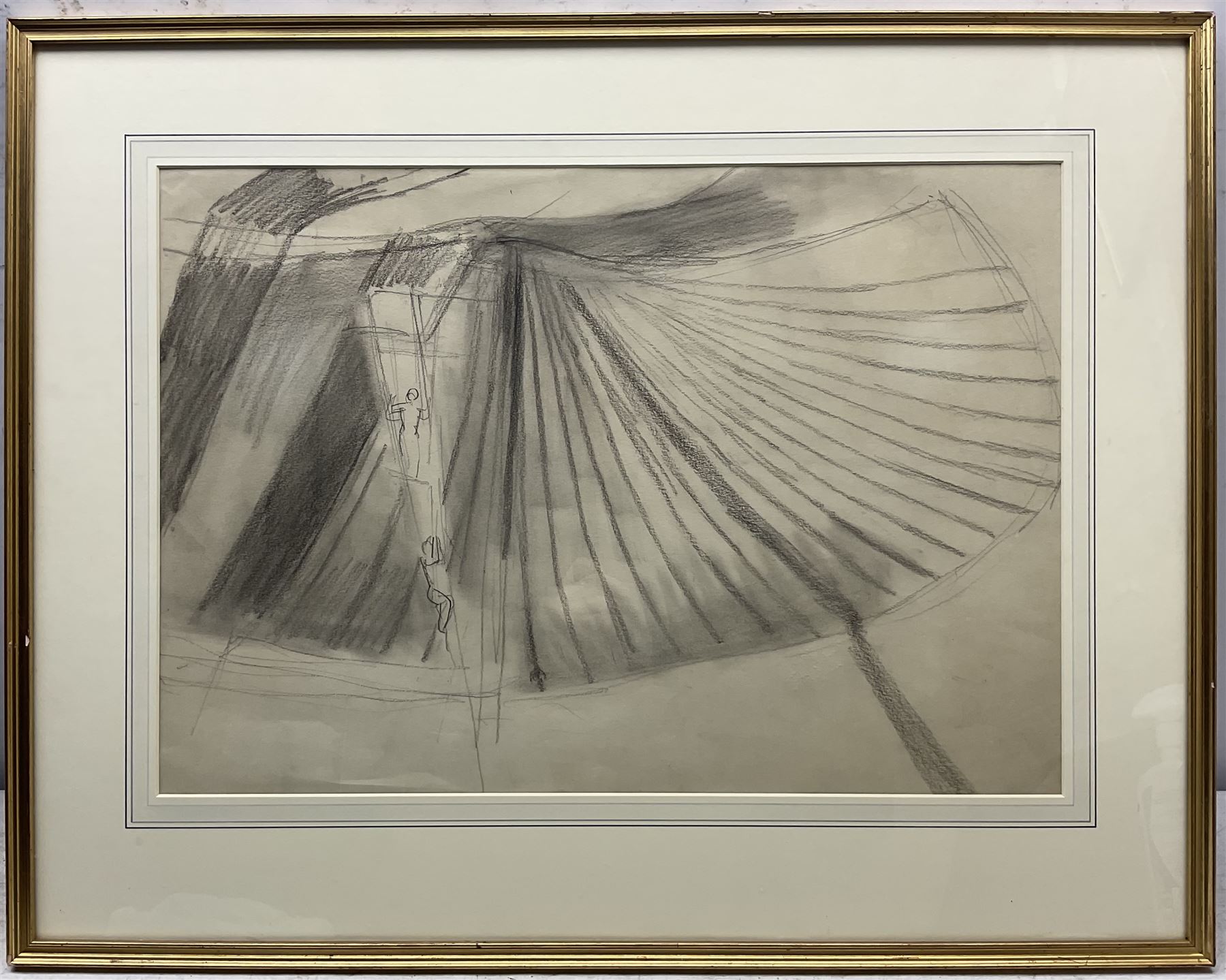 Dame Laura Knight (Staithes Group 1877-1970): 'The Trapeze', pencil unsigned 36cm x 52cm 
Provenance: with Abbott and Holder, Museum Street, London, label verso
