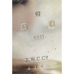 9ct gold open face keyless lever pocket watch by J W Benson, London, white enamel dial with Roman numerals and subsidiary seconds dial, Birmingham 1925