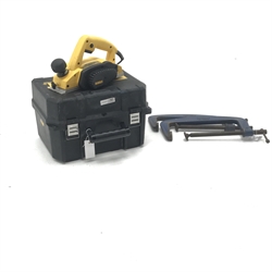  DeWalt DW680 electric planer and two ten inch G clamps  