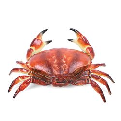 Cast iron box, modelled as a crab, H9cm, L34cm