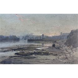 Thomas Swift Hutton (British 1860-1935): On the Beach at North Shields, watercolour signed 24cm x 37cm