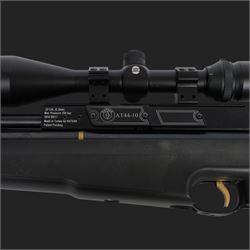 Hatsan AT44-10 air rifle, .22 cal, Max pressure 200 bar, serial number 041420511, fitted with 3-12x50 scope, L118cm