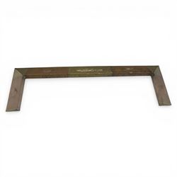 Arts and Crafts copper and brass hammered fire fender