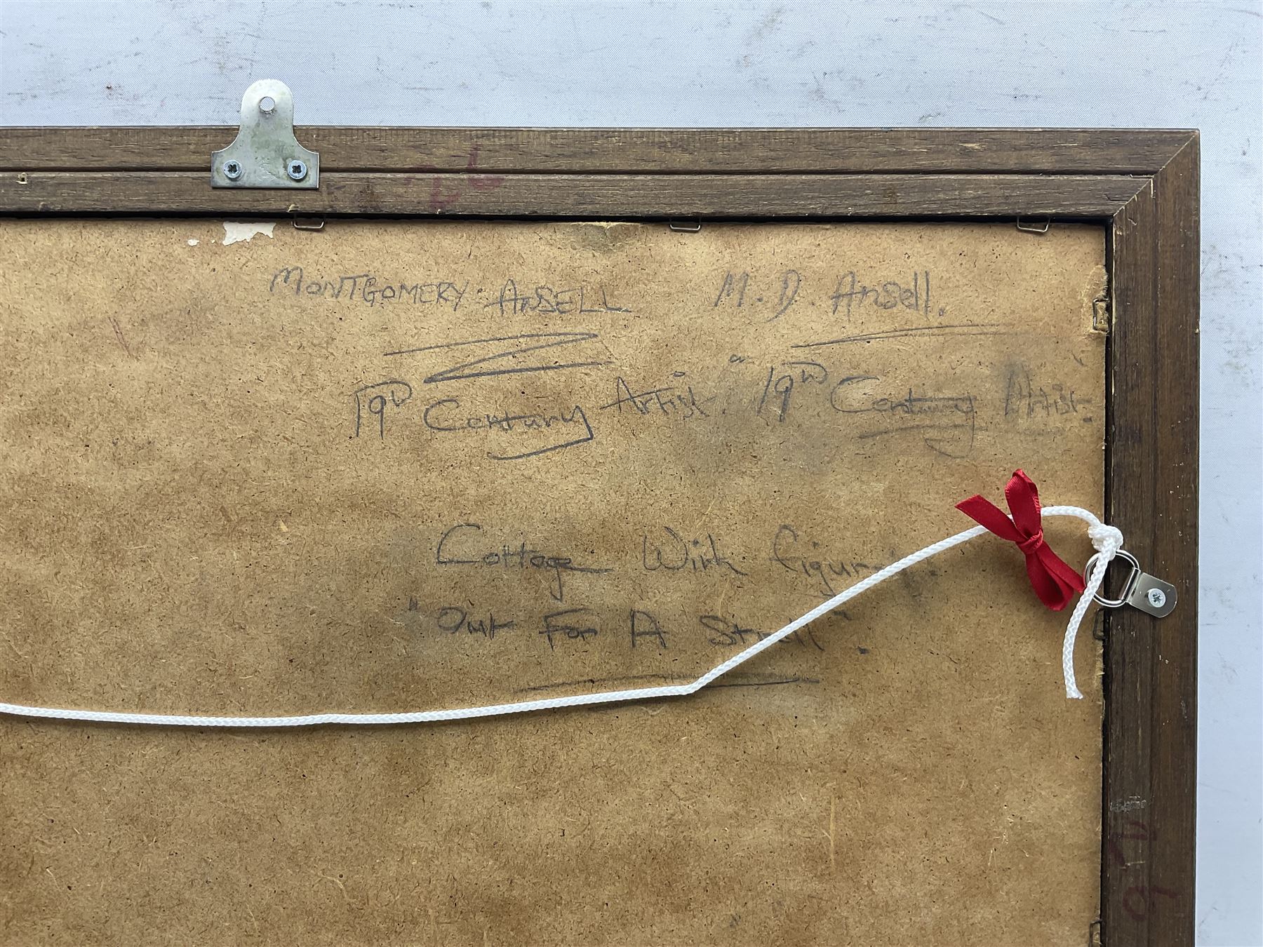 MD Ansell aka Francis E Jamieson (British 1895-1950): Walking at Sunset, oil on board signed 22cm x 34cm 