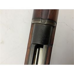 Early 20c Swedish 6.5mm bolt-action service rifle inscribed Carl Gustafs Stads Gevarsfaktori 1904; with 74cm barrel and original Model 1896 knife bayonet with scabbard No.149918 L149cm overall. Deactivated to early specification so requires re-deactivation to modern standards SECTION 1 RFD ONLY