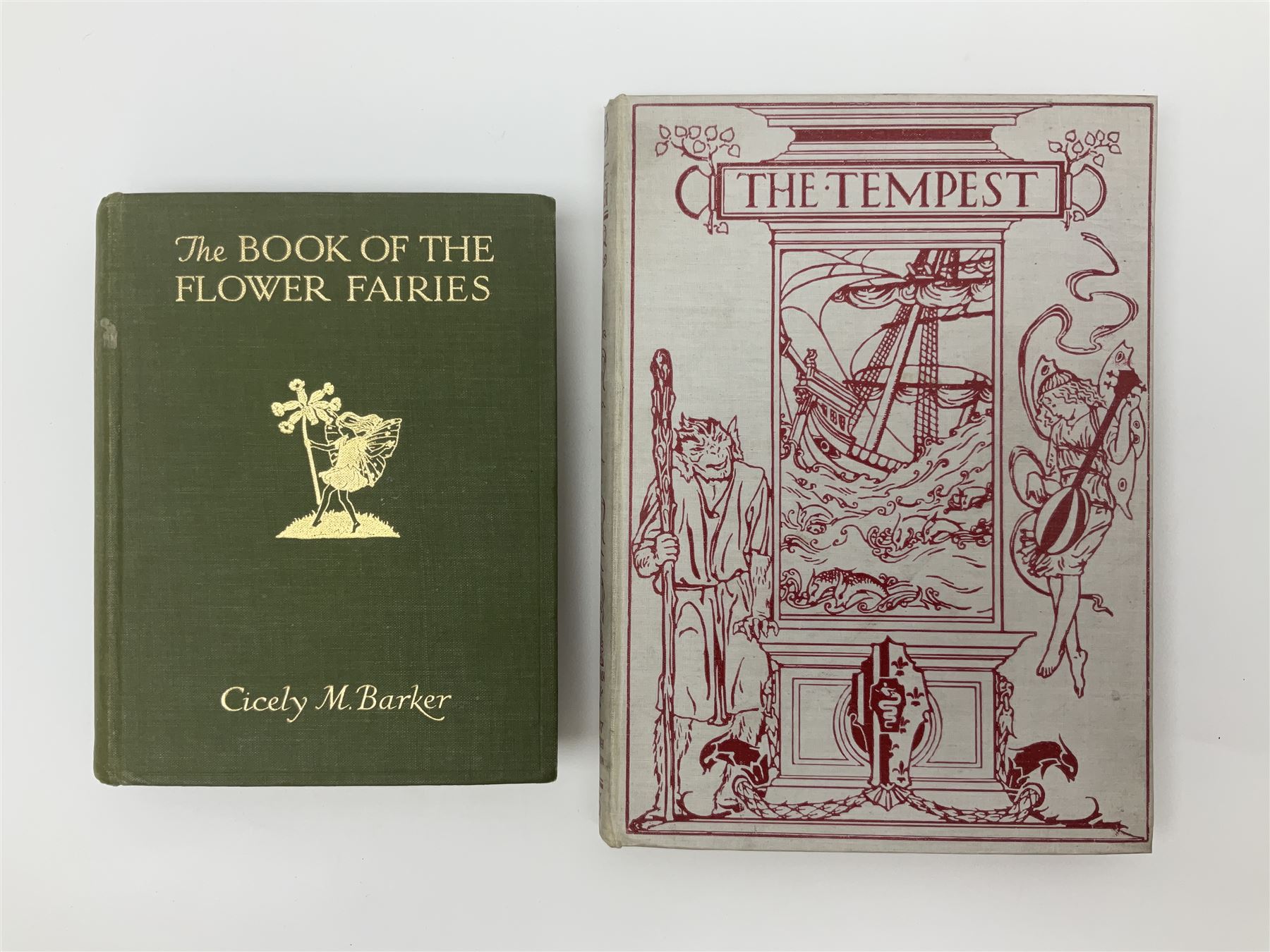 Barker, Cicely; The book of the Flower Fairies, Blackie & Son Ltd, Glasgow, Hind, Lewis. C; Turner, T.C & E.C. Jack, London, Knight, Laura; Oil Paint and Grease Paint, Ivor Nicholson & Watson, London and two other books 