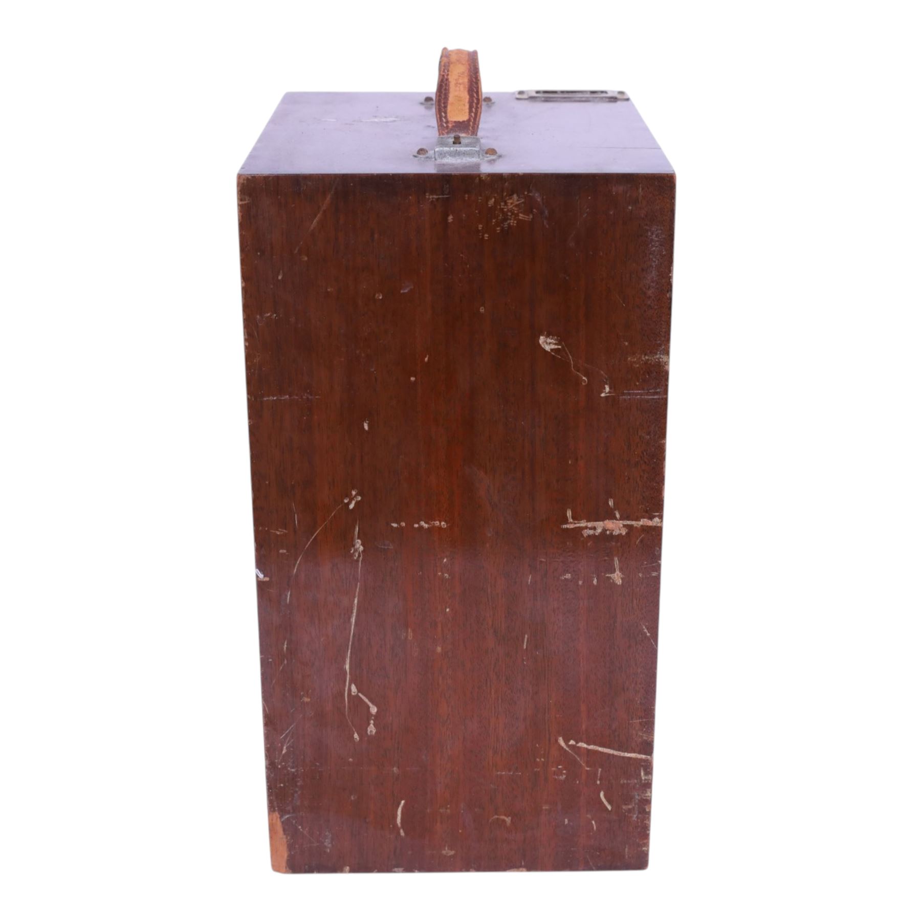 Mid 20th century W.Watson & Sons Ltd Service II microscope, no. 115096, in fitted carry case, originally sold by the Grant Museum of Zoology and Comparative Anatomy on behalf of the Department of Biology, University College London