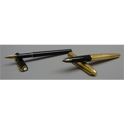  Writing Instruments - Montblanc slimline fountain pen and a Parker 61 fountain pen, both cased (2)   