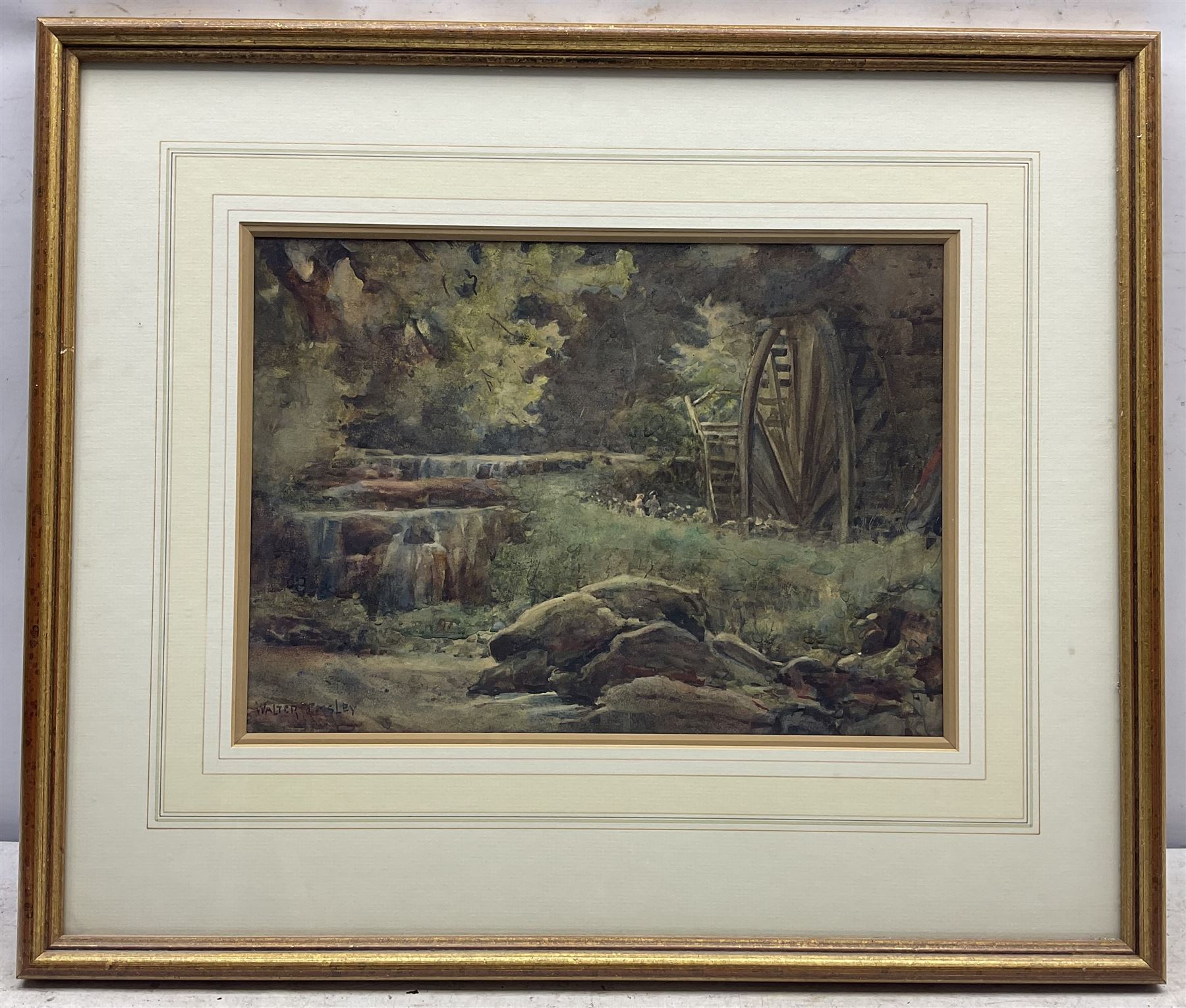 Walter Emsley (British 1860-1938): The Water Mill, watercolour signed 25cm x 35cm