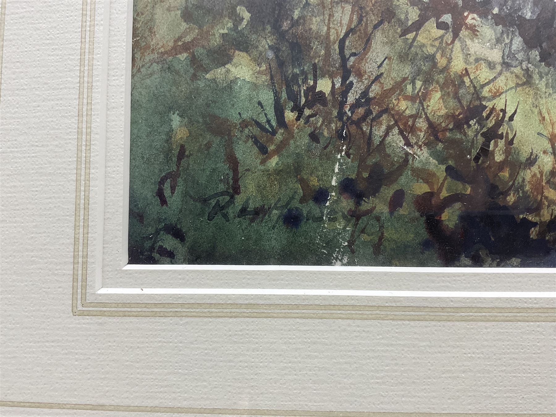 Robert Leslie Howey (British 1900-1981): The Egton Hunt, mixed media signed, titled verso 36cm x 45cm