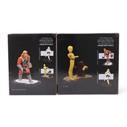 Two limited edition Gentle Giant Star Wars Animated Maquettes, comprising Luke Skywalker and C-3PO, both boxed