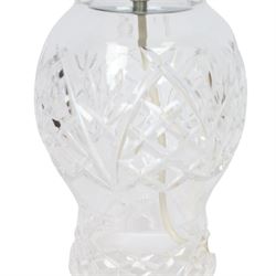 Waterford glass table lamp, H38cm