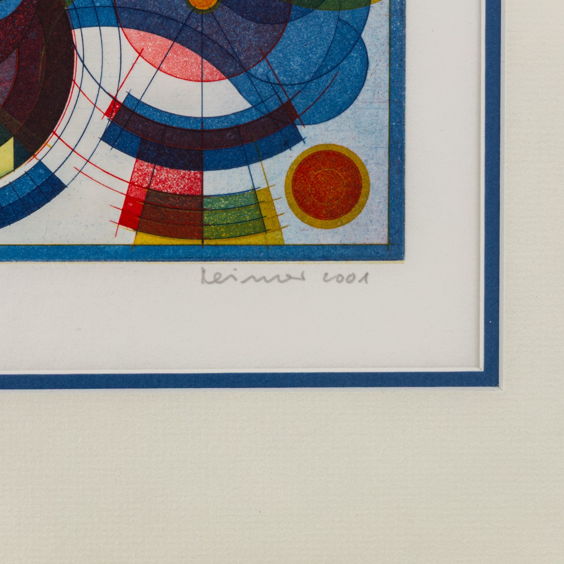 Hans-Joachim 'Jockel' Reisner (German 1938-2023): 'The Master' and 'Libra', two coloured etchings signed titled dated 2000 and 2001, one numbered 8/10 in pencil and stamped with blindstamp max 21.5cm x 15.5cm (2)
Notes: Reisner is best known for creating the Bradford City Fire Memorial in 1986. His style of printmaking is characterised by geometric lines and shapes, influenced by his degree in engineering.