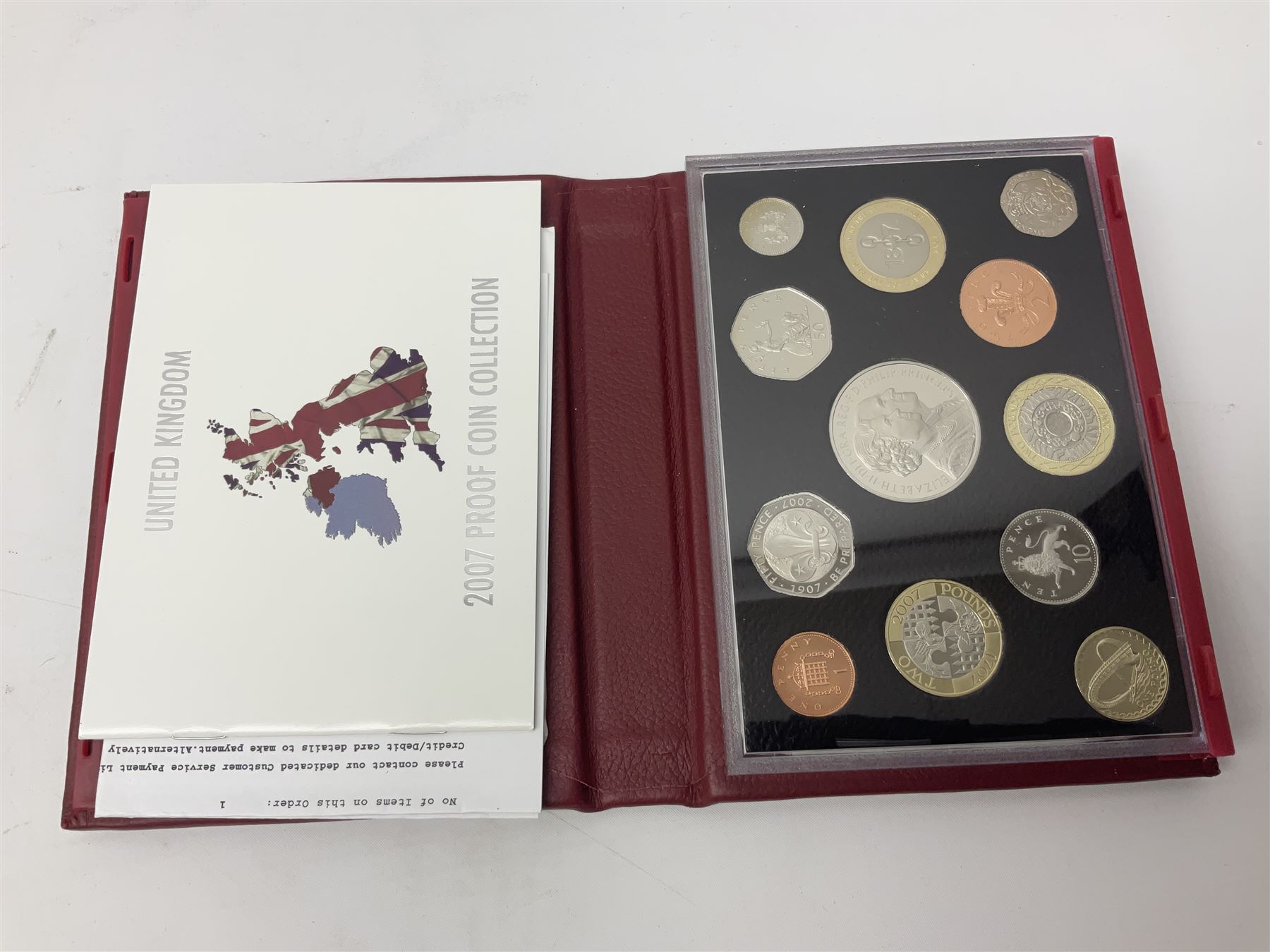 Six The Royal Mint United Kingdom proof coin collections, dated 1995, 1996, 1998, 2002, 2006 and 2007 all cased with certificates