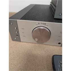 Triple X power supply unit, X-Ray V8 Upsampling 24-bit CD player and an X-T100 tube integrated amplifier, with wiring and accessories