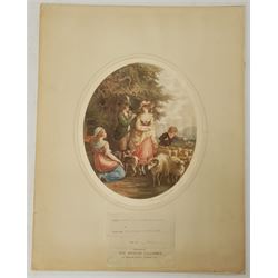 After William Hamilton RA (British 1751-1801): 'Morning Noon Evening and Night', set four colour stipple engravings by William J Allingham signed in pencil 32cm x 27cm (4) (unframed) 
Provenance: pub. GJ Howell, Museum Galleries, London 1919