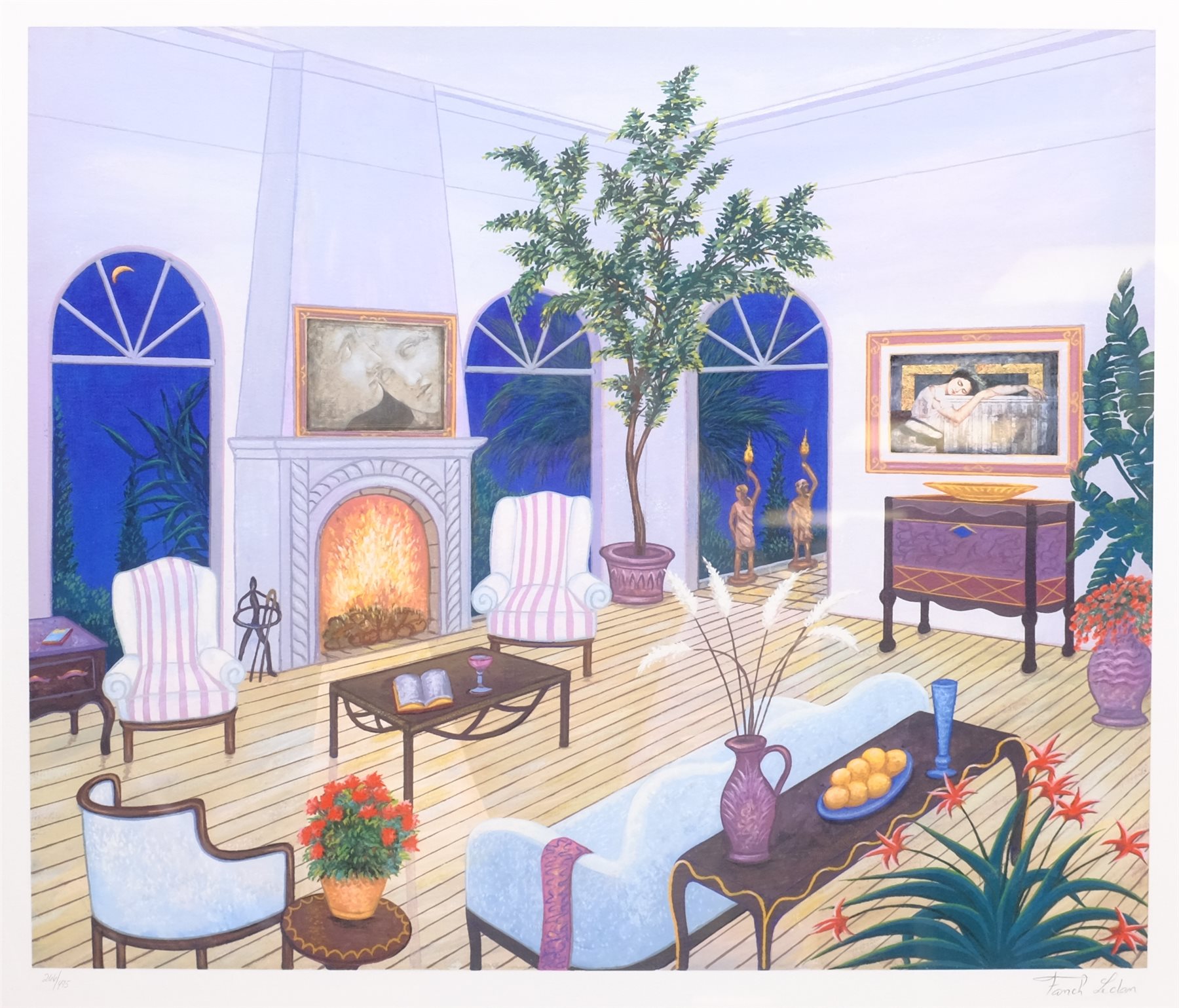 Francois (Fanch) Ledan (French 1949) The Living Room