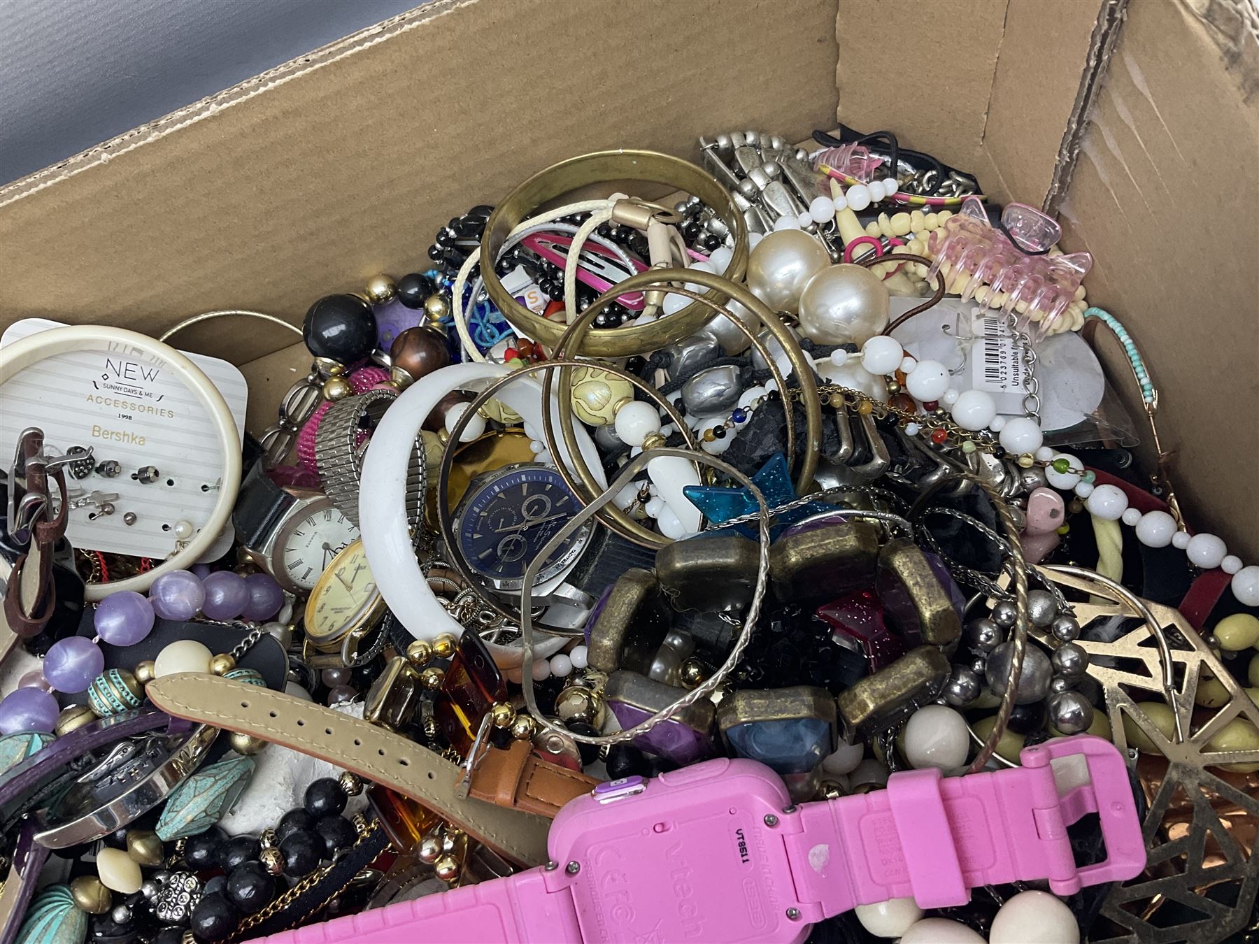 Large collection of mainly costume jewellery with some silver jewellery and watches to include Maurice Lacroix