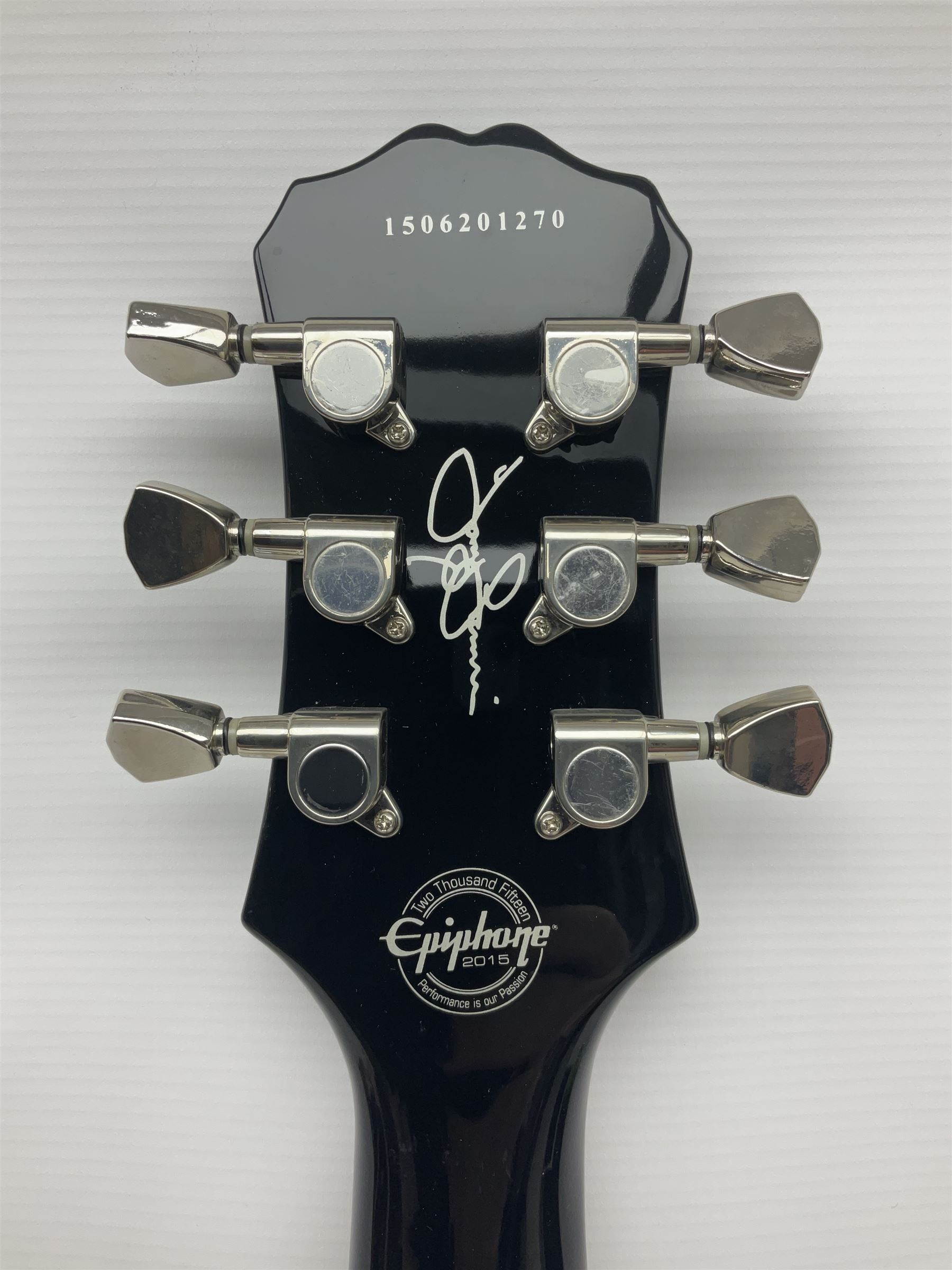 2015 Epiphone limited edition Tony Iommi signature SG Custom electric guitar, serial no.1506201270, L101cm; in cardboard delivery box with authenticity folder containing certificate and photograph of Iommi.