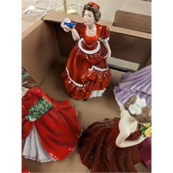 Eighteen Royal Doulton figures including Victoria, Pauline, Alexandra and Charlotte
