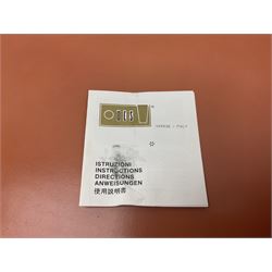 Papworth of Cambridge  leather attaché case, with brass fittings, with internal stationary compartments, H34cm, L47cm 