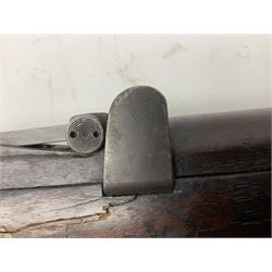 WW1 Lee Enfield SMLE bolt-action rifle, dated 1918, with single barrel band and bayonet fitting L113cm FIREARMS CERTIFICATE REQUIRED OR RFD