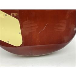 Westfield sunburst Les Paul style six-string electric guitar with ivory coloured trim L101cm; with Sunn ST-15 amplifier, serial no.VK-112435 (2)