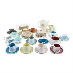 Collection of Susie Cooper ceramics, including Wedgwood Nebula, tea set, twin handled soup bowl, Kestrel shaped coffee service etc 