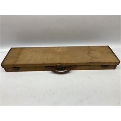 Canvas and leather bound shotgun case, up to 30.5” barrels