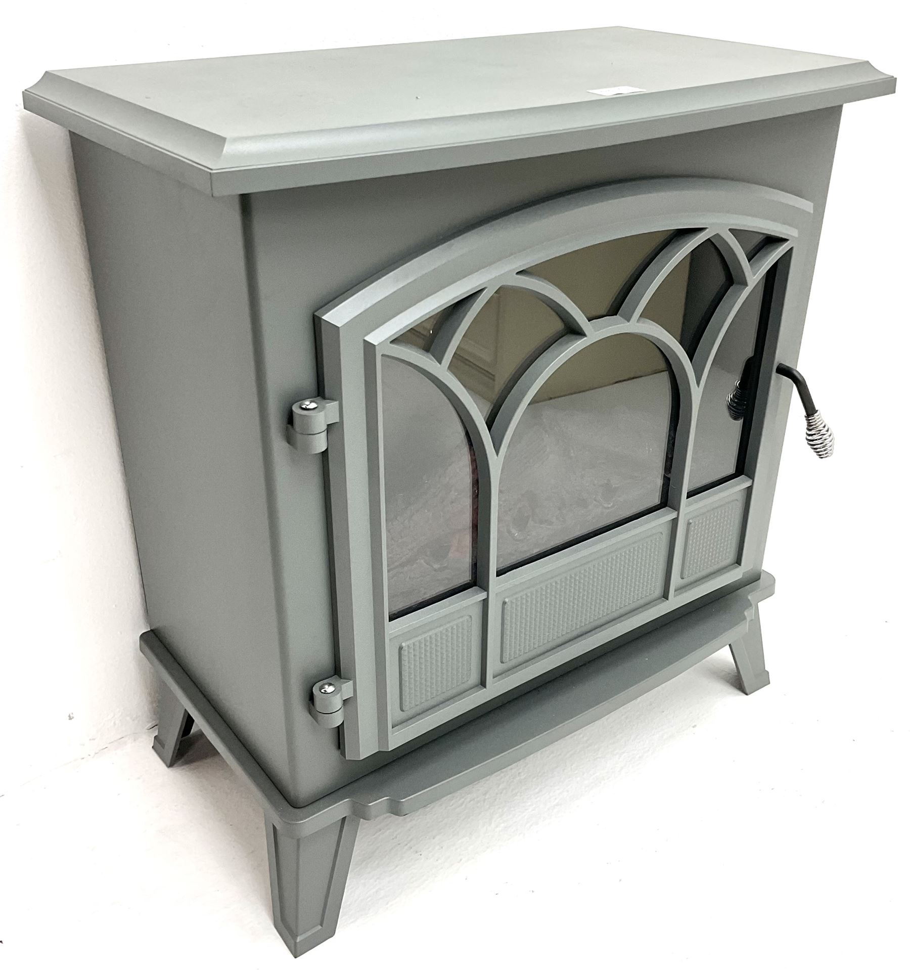 Dunelm 30282091 grey finish electric stove 