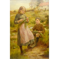  Ralph Hedley (Staithes Group 1851-1913): 'A Summer Idyll', oil on canvas signed 74cm x 49cm  
