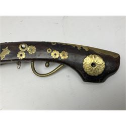 Japanese matchlock musket approximately .45 cal., Edo period (1603-1868), the 66cm(26