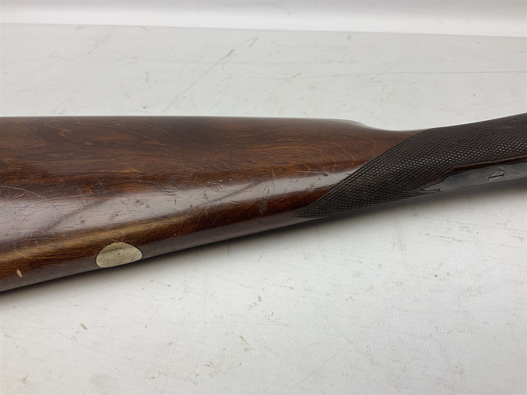 Spanish AYA 12-bore double barrel side-by-side boxlock ejector sporting gun, with 66cm barrels and top safety, walnut stock with chequered grip and fore-end, serial no.157943 L111cm SHOTGUN CERTIFICATE REQUIRED