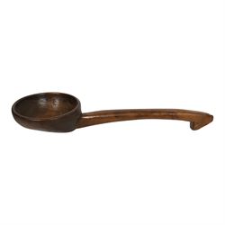 Welsh carved cawl spoon, L40cm