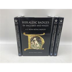 Powell Siddons,Michael: four volumes of Heraldic Badges in England and Wales, comprising of I. Introduction, II.1. Royal badges II.2. Non-royal badges, III. Ordinaries  