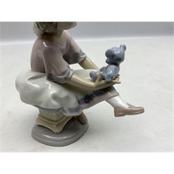 Two Lladro figures, comprising Christening no 5618 and Best Friend no 7620, both with original boxes, largest example H16cm