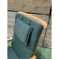 Neptune - hardwood garden steamer chair, with cushion - THIS LOT IS TO BE COLLECTED BY APPOINTMENT FROM DUGGLEBY STORAGE, GREAT HILL, EASTFIELD, SCARBOROUGH, YO11 3TX