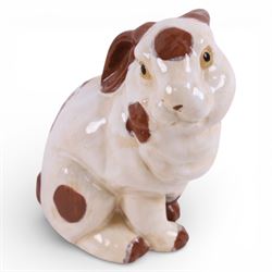 Wooden puffin, together with a Carlton Ware teapot and rabbit  