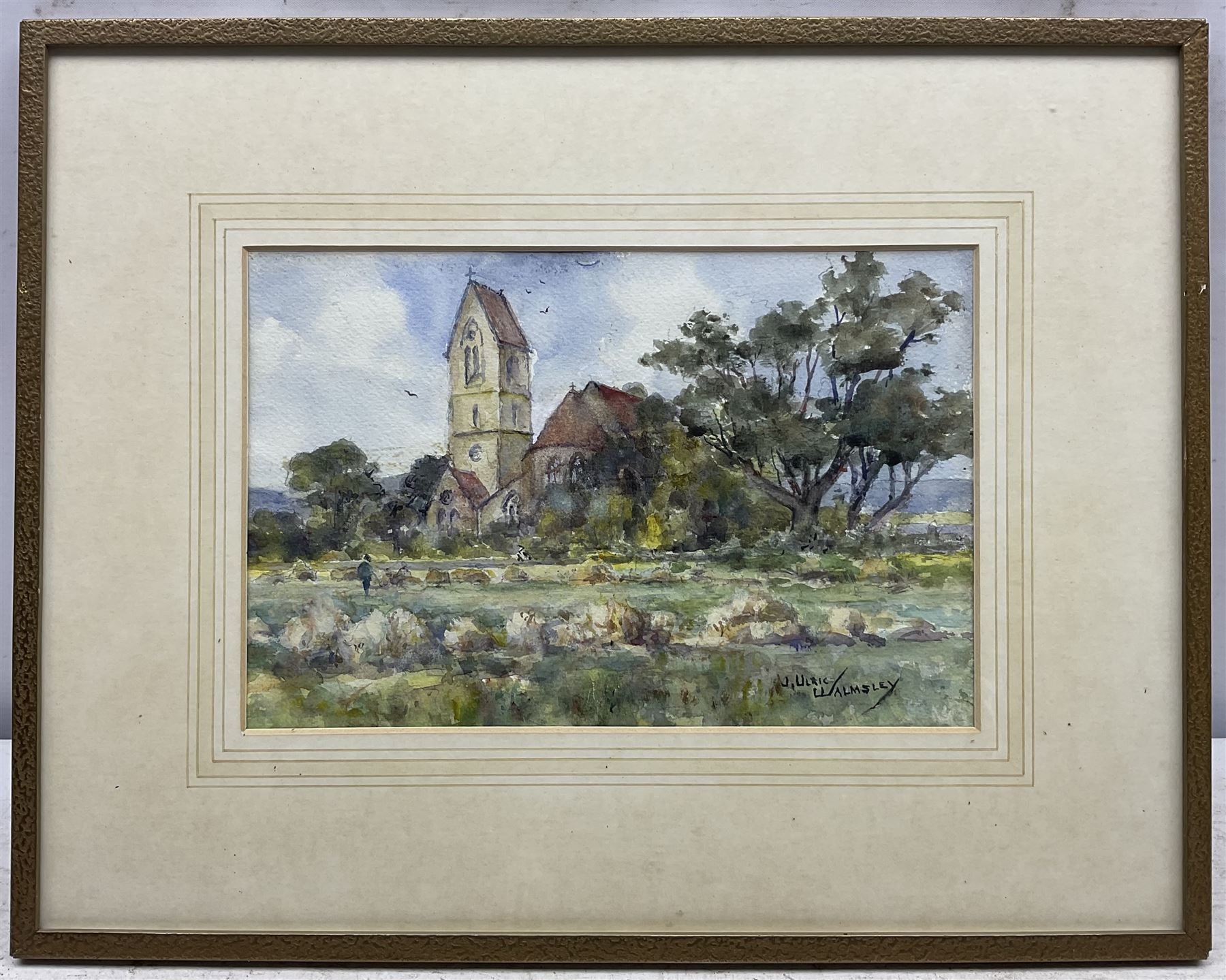 James Ulric Walmsley (British 1860-1954): St Stephen's Church - Robin Hood's Bay, watercolour signed 18cm x 28cm