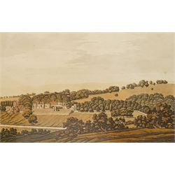 Joseph Constantine Stadler (British 1755-1828) after Joseph Farington RA (British 1747-1821): 'Blenheim', 'Petworth', 'Pope's House', and 'View from Nuneham', set of four late 18th century aquatint engravings with hand-colouring pub. 1793, 22cm x 33cm (4)