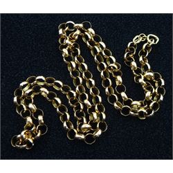 9ct gold belcher link chain, hallmarked, approx 12.5gm