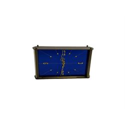 Victorian slate mantle clock with a timepiece movement and a 20th century spring driven mantle clock.